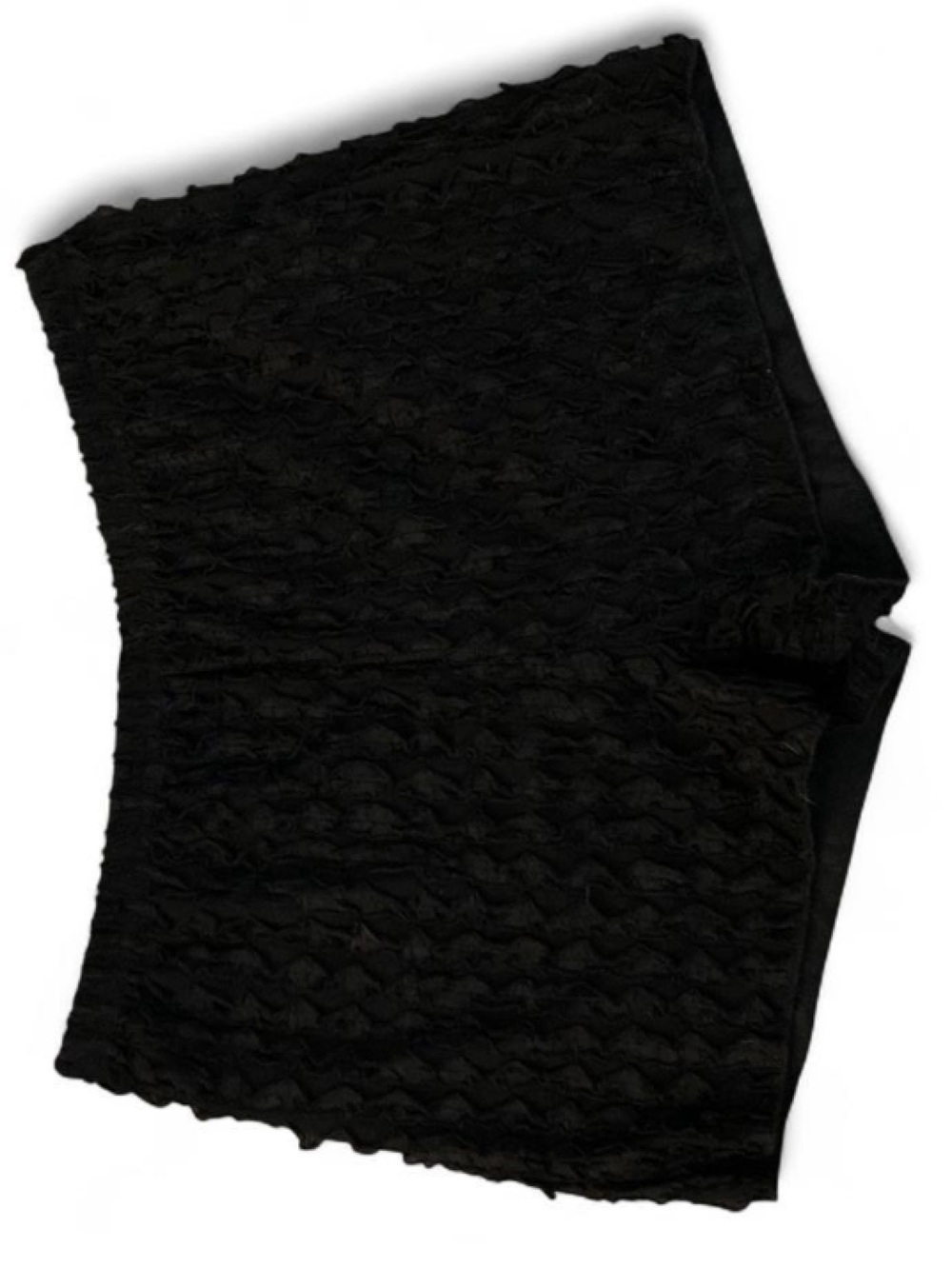 SHEIN Black High-Waist Textured Shorts